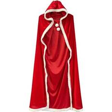 Red Capes & Ponchos Sodial Christmas Cloak Santa Cloak Adult Cape For Women