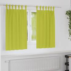Gröna - Mörkläggande Gardinlängder vidaXL Gardiner Med Gardiner 2 Pcs Äppelgrön Polyester