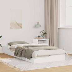 210 cm - 90 cm Senge vidaXL Gulv Seng Ramme Hvid 90 x 210 cm Massivt Fyrretræ Rammeseng