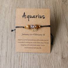 Zodiac Signs Bracelets Vehhe Zodiac Crystal Bracelet Handmade Beaded Natural Stone - Featuring The Eight Major