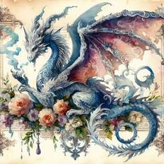 Scrapbook Albums Fantasy Fantasy Dragon Clip Art 10 High Res Watercolor