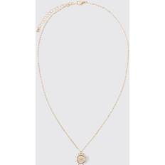 Guld - Herr Halsband boohooMAN Mens Gold Helm Charm Necklace