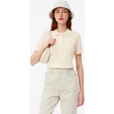 Lacoste Tennis Polo Shirts Lacoste Slim Fit Washed Effect Petit Piqué Polo Shirt - White