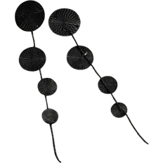 Shein European And American Style Pattern Fringe Round Plate Earrings