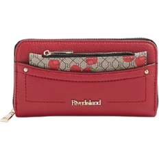River Island Pocket Zip Around Purse - Red Cherry
