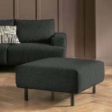 Habitat Stools Habitat Julien Fabric Footstool Charcoal Foot Stool