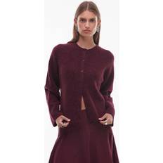 & Other Stories Koftor & Other Stories Mohair Wool Blend Cardigan Burgundy