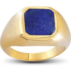 Lapis Rings Fashion Lazuli 18K Gold-Plated Men's Ring