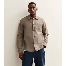 Men Tops New Look twill overshirt in mink-Neutral