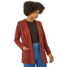 Orange Cardigans Roman Longline Hooded Cardigan - Orange