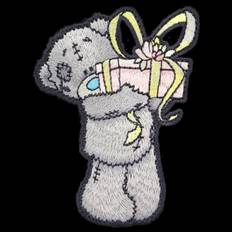 Pom poms Pawprint Family Tatty Teddy with Present Sew On Patch