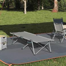 Aluminium Campingsenge vidaXL Foldende Camping Seng Grå Aluminium