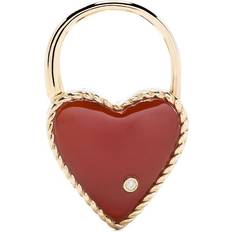 Gold - Men Earrings Yvonne Léon Creole Cadenas Coeur Diamond Earring Agate 9kt Gold Grey
