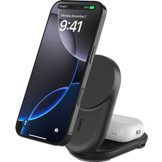 Belkin Hurtigopladning 3.0 - Oplader Batterier & Opladere Belkin UltraCharge 2-i-1 Qi2 Trådløs Oplader