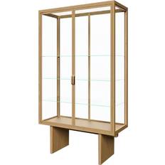 GUBI Private Vitrine Light Stained Oak Veneer Glass Cabinet
