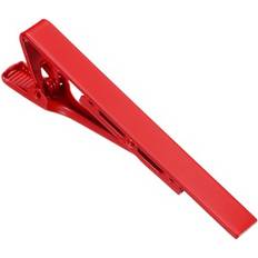 Men Tie Clips on sale Uxcell Skinny Necktie Bar Pinch Clips With Box - Red