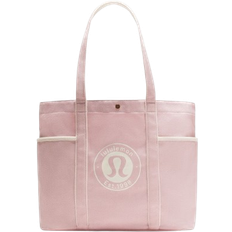 Lululemon Daily Tote Bag Canvas Mehrere Taschen - Mink Berry Light Ivory