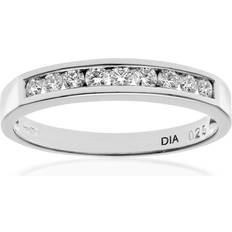 Eternity Rings - White Naava 18ct White Gold Eternity Ring Certified Diamonds Channel Set
