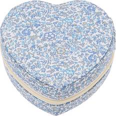 Smykkeskrin Liberty Print Heart - Katie Millie Light Blue