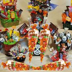 Gift Bags on sale Shein 50pcs Halloween Pumpkin Pattern Candy Bags