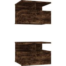 vidaXL 815313 Smoked Oak Bedside Table 31x40cm 2pcs