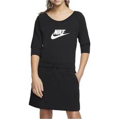 Nike Enfärgade Klänningar Nike Logo Print Short Sleeve Dress Kids - Black