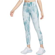 Nike Dri-FIT Tie-Dye Color Block Leggings - Blue