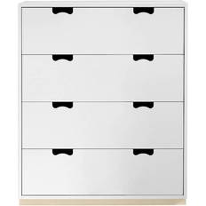 Asplund Snow A White/Exhaust Pipe Chest of Drawer 90x109cm