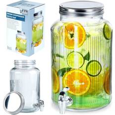 Drikkedispensere B2X Vilde Drikkevarekrukke Glas Med Hane 6.2 L Drikkedispenser
