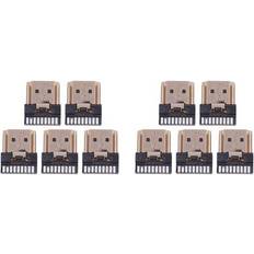 Sodial 10 Pcs Male 19 Pins Solder Plug Termination Repair