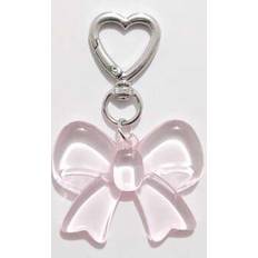 Aluminium Keychains Shein Unisex Acrylic Bowknot Keychain Transparent Minimalist Charm Pendant