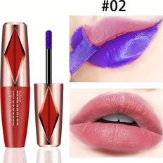 Makeup Temu Long-lasting Glossy Lip Gloss Waterproof - Red/Blue/Pink/Orange/Peach