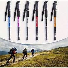 Trekking Poles Shein Ultralight Aluminum Three-Section Hiking Poles