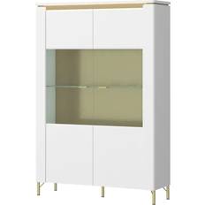 White Glass Cabinets Furniture To Go Lazio Vitrin 2 Door Alpine White Glass Cabinet