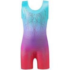 Shein Gymnastics Leotard Sleeveless Rhinestone Bodysuit