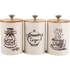 Temu 3pcs Coffee Sugar Storage Boxes Set Tea Caddy