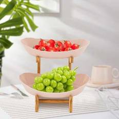 Wood Fruit Bowls Shein 2 Tier Basket Stand Holder Fruit Bowl