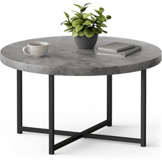 Furniture Shein Round Grey With 80cm Coffee Table