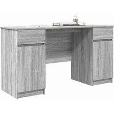 Furniture vidaXL with Drawer Grey Sonoma 140 x 49 x 76 cm Writing Desk