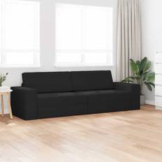 Furniture vidaXL Floor Bed Black 245 x 78 x 77 cm Sofa 3 Seater