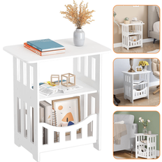 Furniture Shein Modern 3 Tier With Storage Shelf Bedside Table