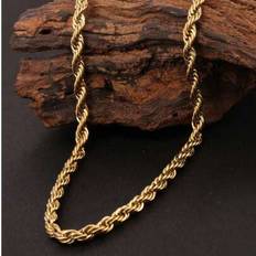 Titanium Bracelets Shein 24K Gold Twist Chain Bracelet Titanium Steel Hypoallergenic - Spring