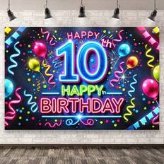 Shein Colorful Neon Background Cloth
