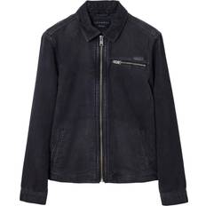 AllSaints Outerwear AllSaints Corduroy-Trim Canvas Jacket - Black
