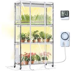 Sort Planteborde VEVOR Indendørs Drivhus Grow Light 4 Etagers 180W Plantebord
