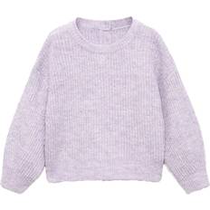 Lila Stickade tröjor Mango Kids Tröja Lilamelerad