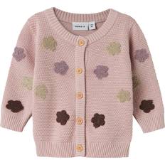 Blomstrede Trøjer Name It Økologisk Bomuld Strikket Cardigan
