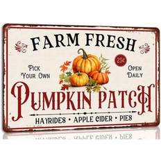 Multicoloured Wall Decor Shein Farm Fresh Pumpkin Autumn Patch 8x12 Inch Wall Decor