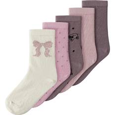 Jersey Strumpor Barnkläder Name It NmfVinni Strumpor 5-Pack - Björnbär/Rosa/Svart/Vit