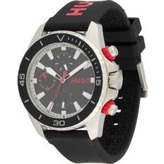 Black Dial Watch Dive Silicone Strap